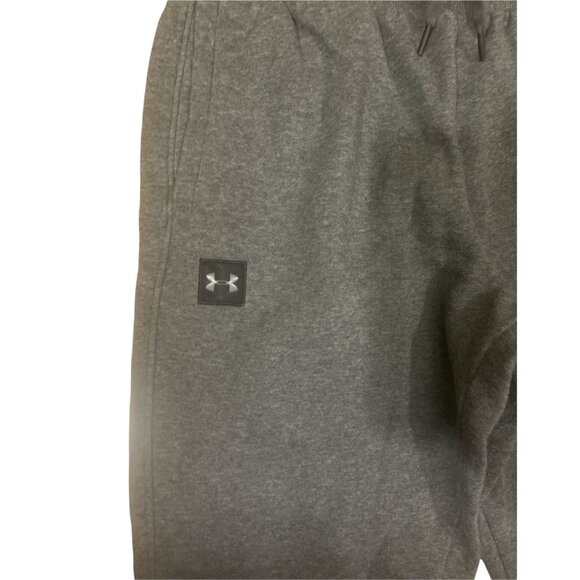 UNDER ARMOUR RIVAL FLEECE joggers MENS medium gray with pockets - Picture 2 of 6